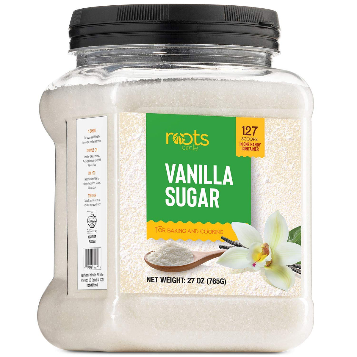 Roots Circle Vanilla Sugar for Baking bottle with rich vanilla aroma for cakes and pastries