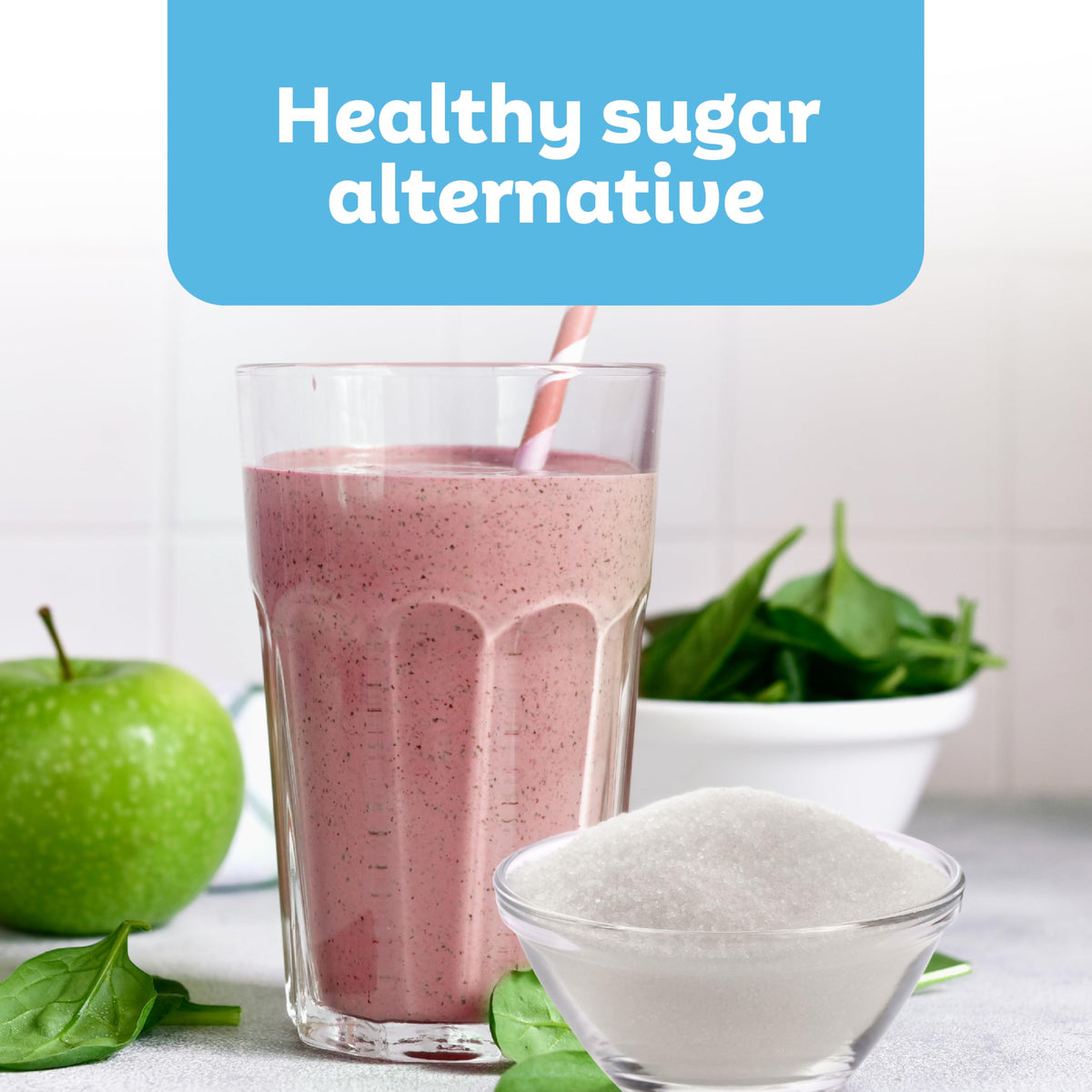 Roots Circle dosing spoon enables precise, low-glycemic sweetness.