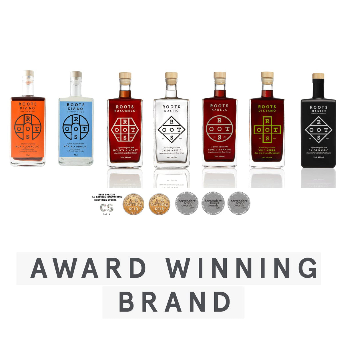Roots Divino Bianco 700ml bottle premium easy-to-store non-alcoholic aperitif.