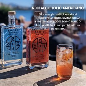 Roots Divino Rosso ingredients Greek orange wormwood, highlighting natural aromatics.