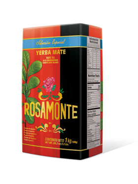 Rosamonte Especial hard pack 1kg front view, premium aroma for smooth infusion.
