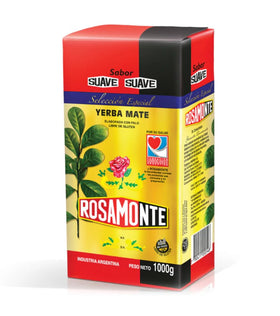 Rosamonte Special Selection Yerba Mate Suave packaging for bulk tastings and easy home brewing.