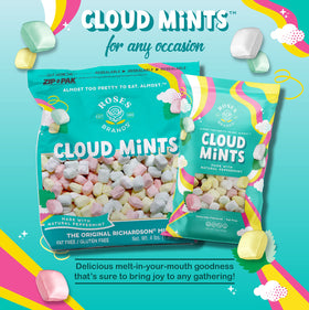 Roses Brands Cloud Mints pastel shades brighten events and candy platters.