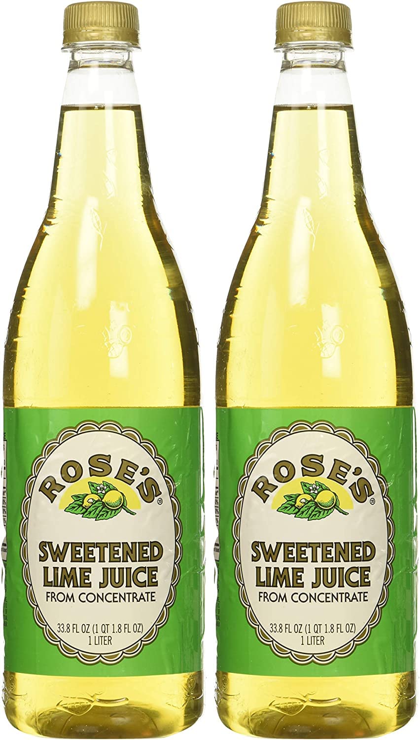 Rose's Lime Juice sweetened 1L bottle front view ideal for cocktails