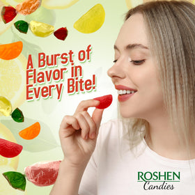 Roshen Citrus Mix Hard Candy bulk-pack in a bag for sharing.