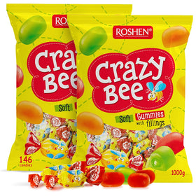 Roshen Crazy Bee Jelly Candies with assorted fruit flavors for a vibrant, bite-sized treat