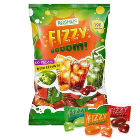 Roshen Fizzy Boom candy bulk bag ready for sharing at gatherings.
