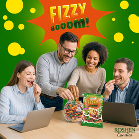 Roshen Fizzy Boom individually wrapped candies ideal for party bowls and gifting.