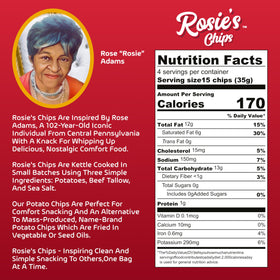 Close-up of Rosie’s Beef Tallow Chips with grass-fed tallow flavor