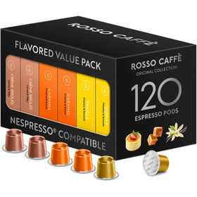 ROSSO CAFFÈ 120-pod pack for Nespresso Original, smooth espresso for daily enjoyment
