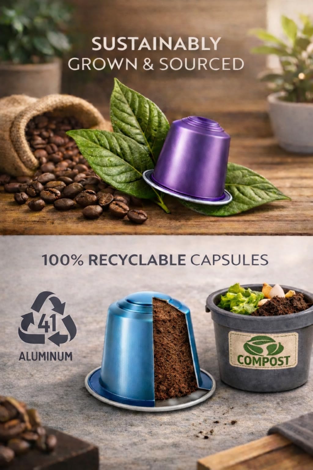 ROSSO CAFFÈ barista-inspired capsules, roasted and flavor-infused