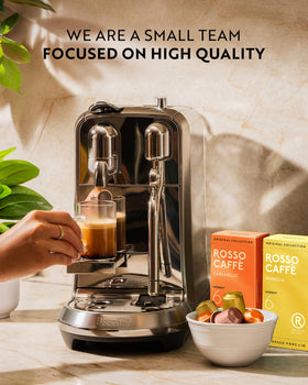 ROSSO CAFFÈ Freshness sealed aluminum capsules maintain aroma and crema