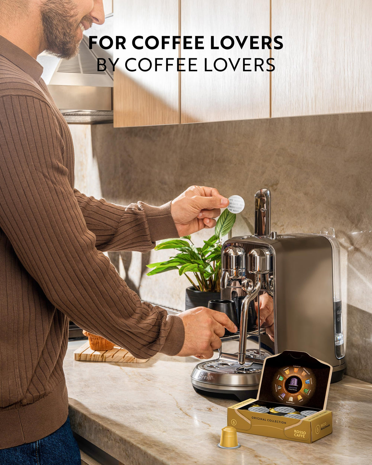 ROSSO CAFFÈ compatible with Nespresso Original machines for easy brewing.