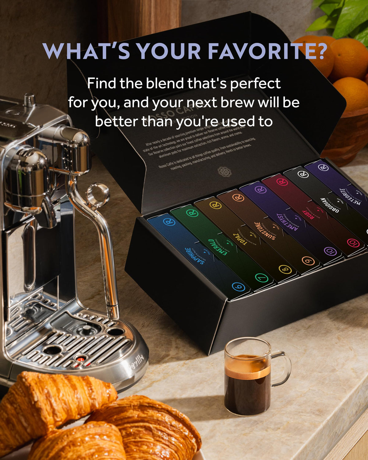 ROSSO CAFFÈ recyclable aluminum pods support sustainability while delivering reliable crema.