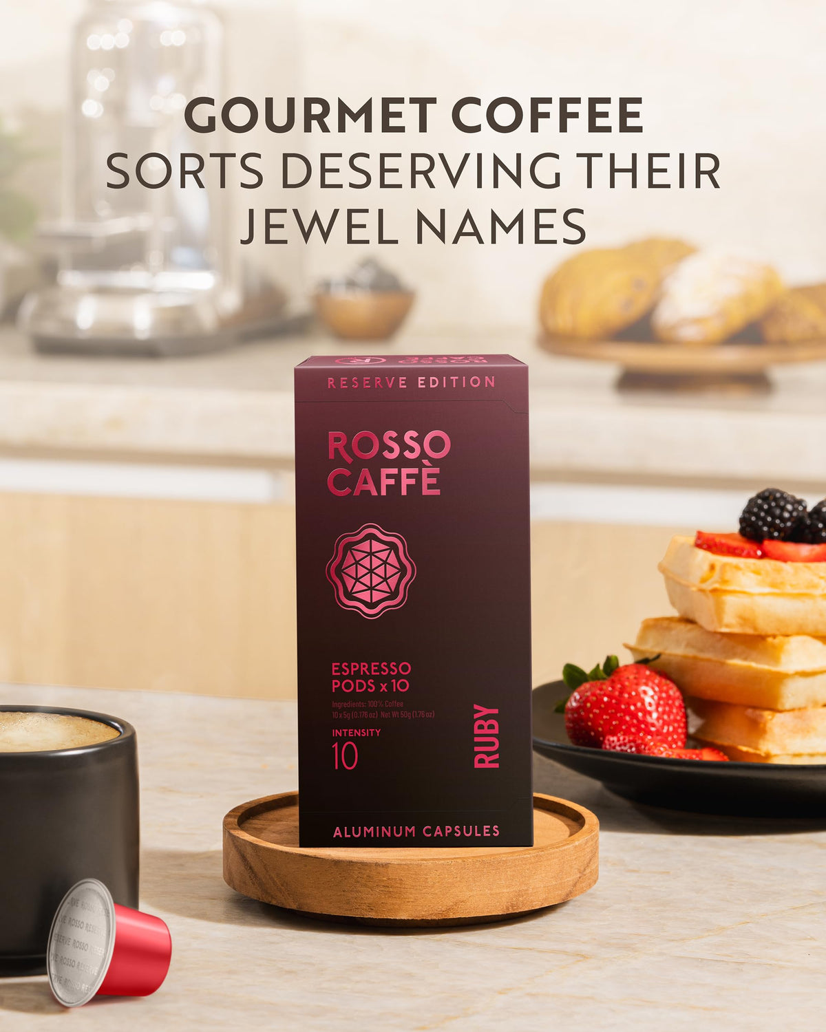 Rosso Caffè Reserve Collection packaging highlights premium blends
