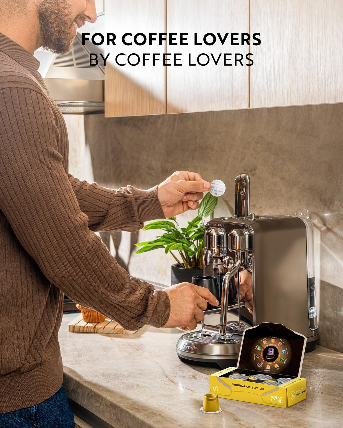 ROSSO CAFFÈ Used grounds can be composted after enjoying a cup