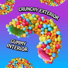 Rotten Gummy Cruncheez Scary Cherry pack close-up with vibrant color and flavor