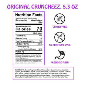 Rotten Original Gummy Cruncheez Scary Cherry snack with low sugar and a fiber boost.