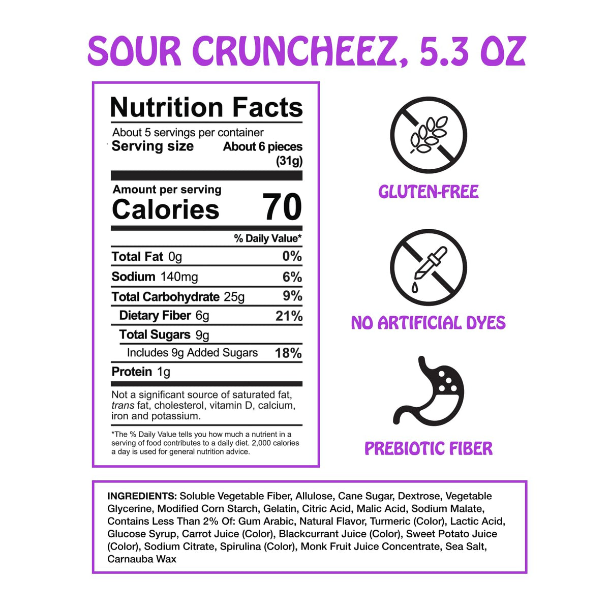 Rotten Sour Gummy Cruncheez scary cherry gummies with tangy bite and chewy texture