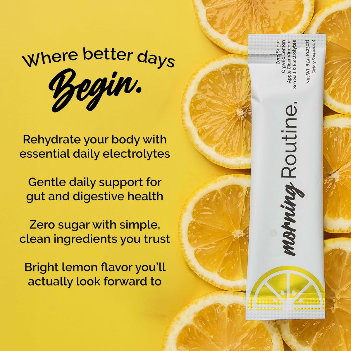 ROUTINE packets on the go travel-friendly: hydration you can take anywhere.