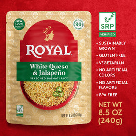 8.5-oz pack of Royal rice simplifies weeknight dinners with authentic aroma.