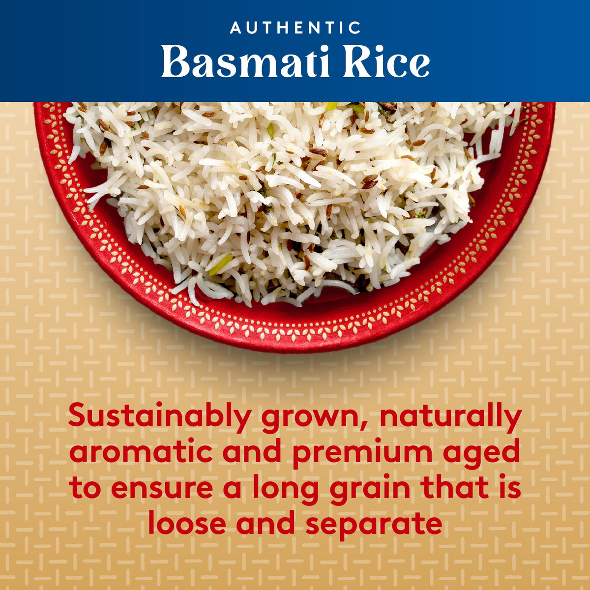 Royal Basmati rice microwaved quickly for convenient meals.