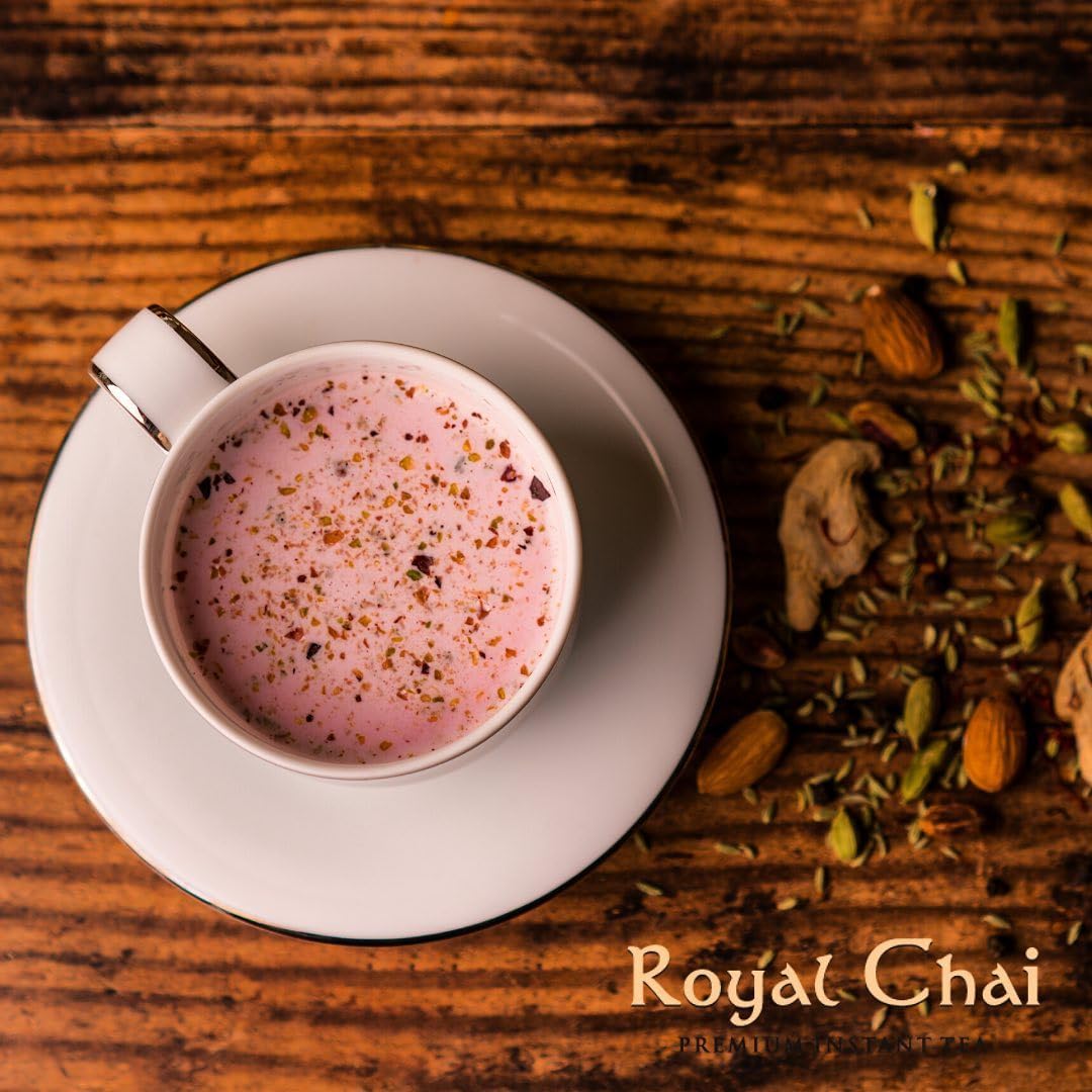 Morning routine with Royal Chai sachet dissolving in hot water