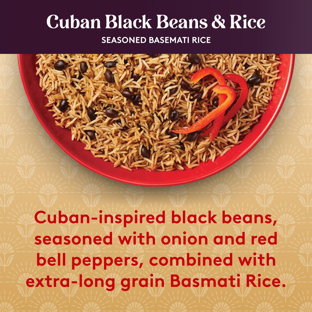 Royal Cuban Black Beans & Basmati Rice packaging display