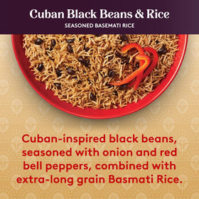 Royal Cuban Black Beans & Basmati Rice packaging display