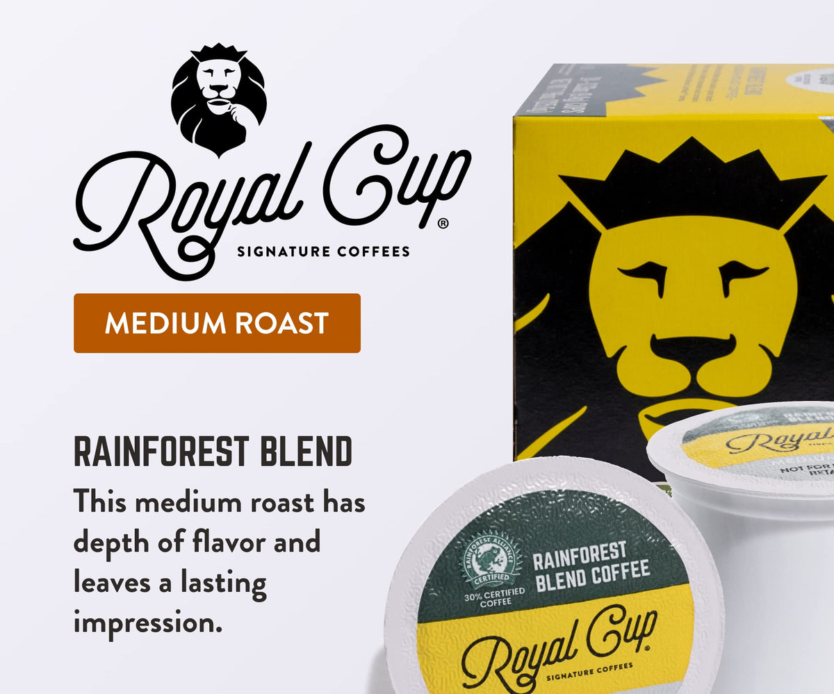 ROYAL CUP SIGNATURE medium roast aroma fills your kitchen at breakfast.