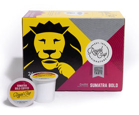Royal Cup Signature Sumatra dark roast capsules offer bold aroma for daily espresso.