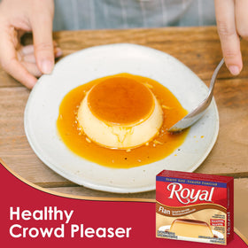 Royal family-size flan yields eight servings for gatherings