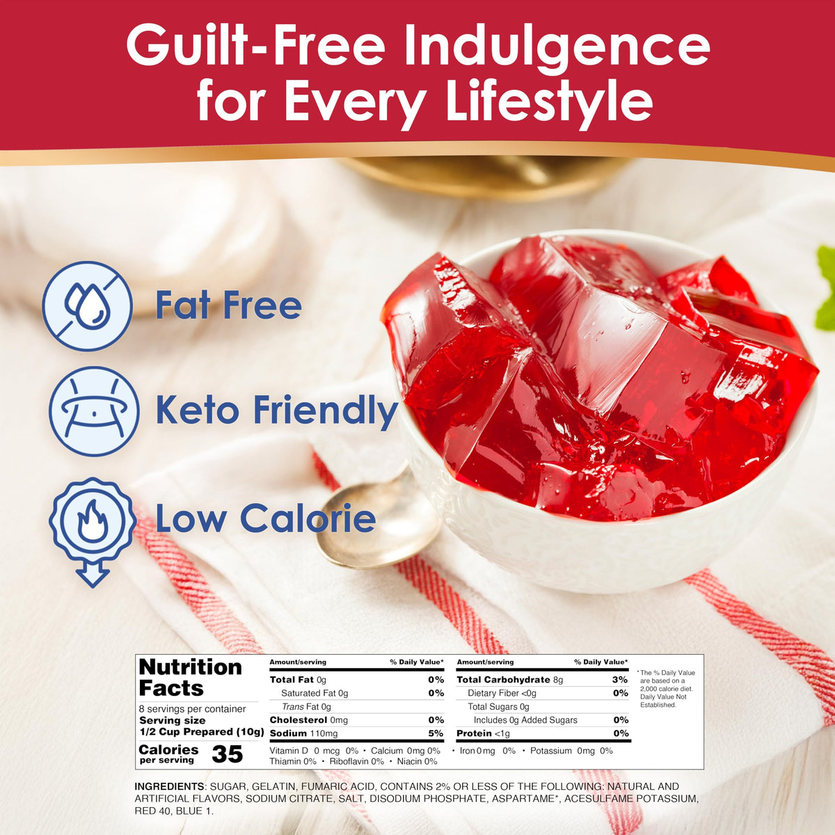 Royal Gelatin strawberry box offers fresh, fruity flavor for keto treats