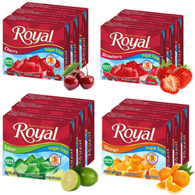 Royal gelatin sugar-free variety pack front view, ideal for keto desserts