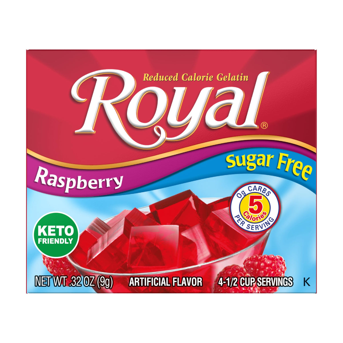 Royal Gelatin sugar-free served as dessert cup, simple portioning