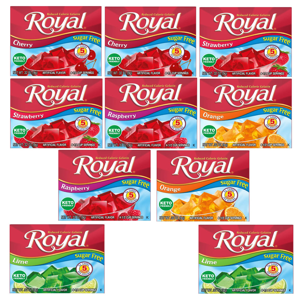 Royal Gelatin sugar-free strawberry box, keto-friendly snack idea