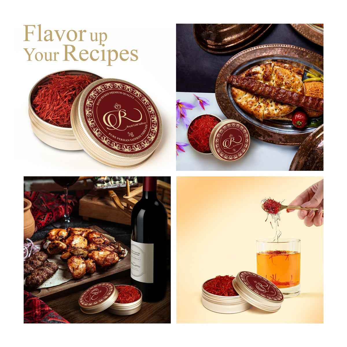 Royal Gold Saffron gift-ready tin makes a thoughtful gourmet gift.