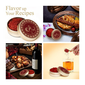 Royal Gold Saffron gift-ready tin makes a thoughtful gourmet gift.