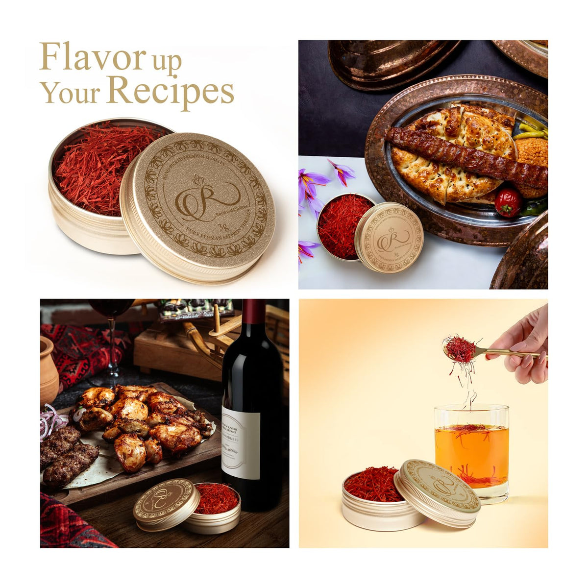 Royal Gold Saffron gift tin ideal for chefs and food lovers.