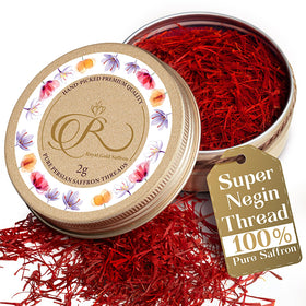 Royal Gold Saffron Grade A+ threads in vivid crimson for premium color and aroma