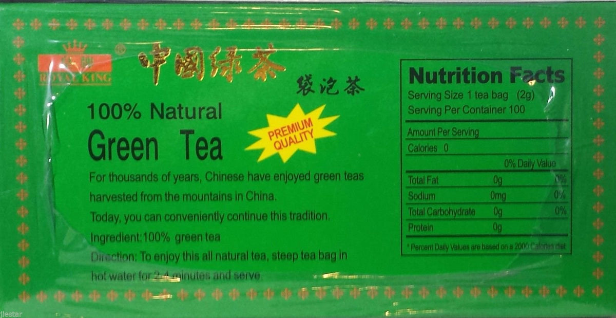 Royal King 3-pack green tea packaging ready for home or office brewing.