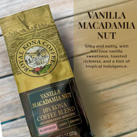 Royal Kona vacuum-sealed bag preserves freshness from grind to cup.