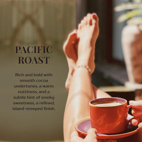 ROYAL KONA Freshly roasted, vacuum-sealed coffee preserves flavor for drip, pour-over, or French press.