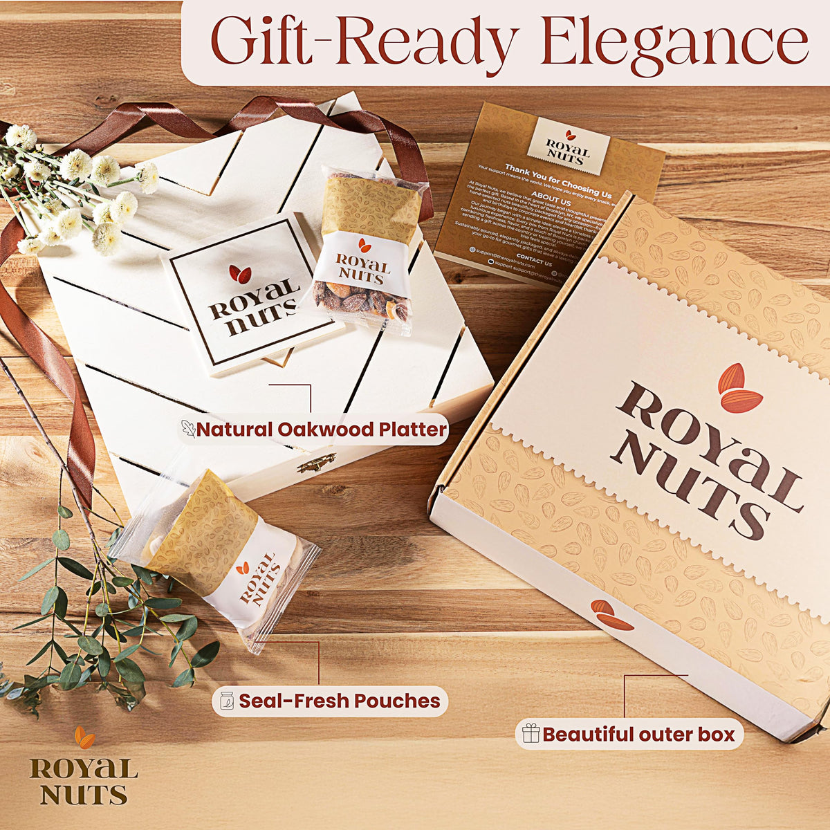 Royal Nuts reusable crate doubles as décor after gifting.