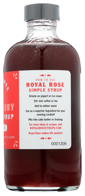 Royal Rose Raspberry Syrup with spoons, perfect for recipe experimentation.