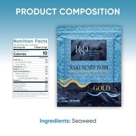 Royal Seafood Nori Gold nutrient-rich seaweed for versatile cooking.