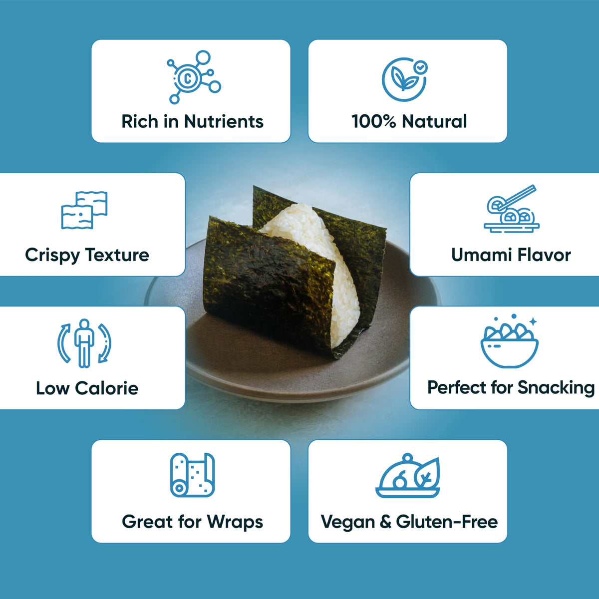 Royal Seafood Distribution organic seaweed sheets free of additives.