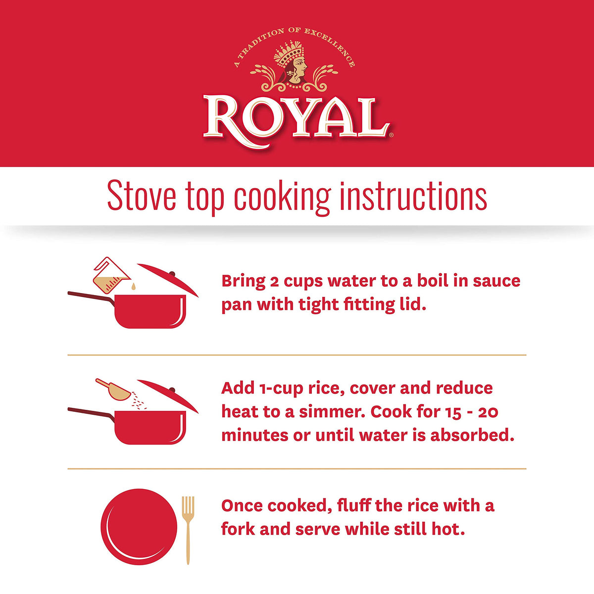 Royal Sella rice in a stir-fry pan for versatile weeknight meals.