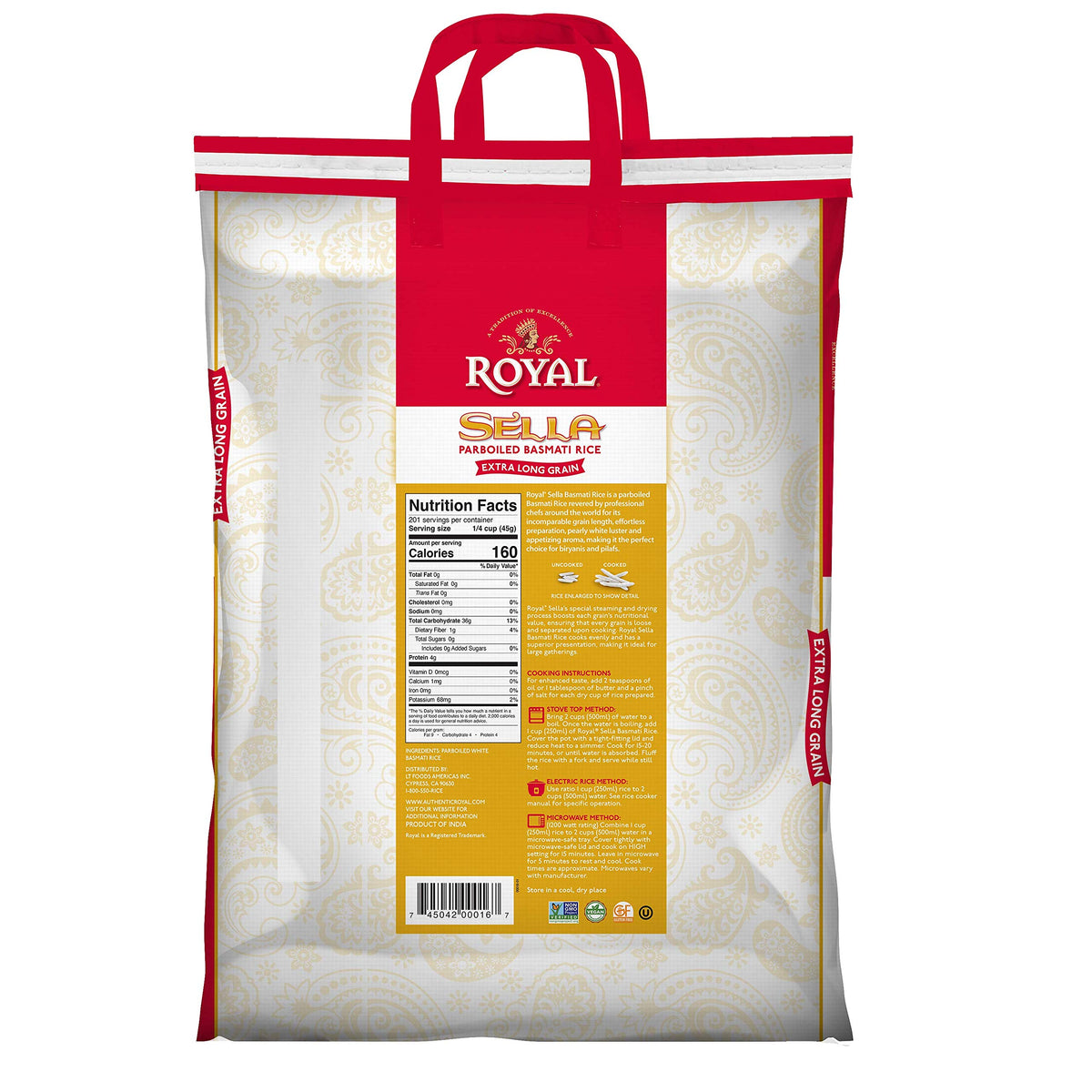 Royal Sella rice on the stovetop, delivering fluffy texture and quick cooking.