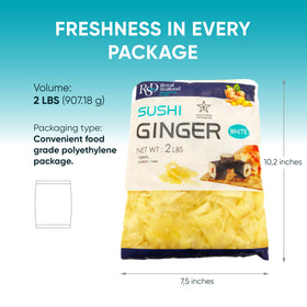 RSD white ginger slices for sushi offering authentic Japanese flavor.